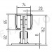 Комплектующие для откатных ворот Алютех. Опора роликовая Alutech SGN.02.100 полимерные ролики до 500 кг