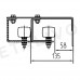 Комплектующие для откатных ворот Алютех. Кронштейн верхний Alutech SGN.02.719. Вехняя опорная плата.