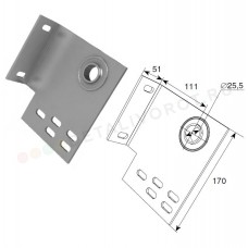 Концевой опорный кронштейн DoorHan (111мм)