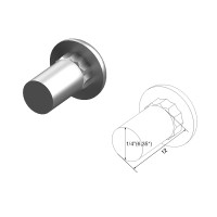 Болт DoorHan /D=12,0мм/L=12мм/С цилиндр.головкой/Тупой/Неоцинкован/Неполнорезьб./шаг резьбы 1,0/AISI409(08Х13 (шт)