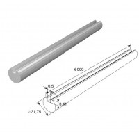 Вал полнотелый DoorHan с пазом под шпонку, ОЦ, 1,25 (п/м)