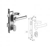 Комплект замка DoorHan со штифтом на 8 мм для врезной правой калитки (компл)