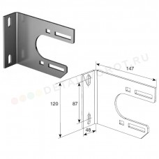 Внутренний опорный кронштейн крепления пластины DoorHan с подшипником (86/111/127)