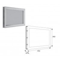 Окно акриловое DoorHan 452х302 белое для панелей со структурой филенка (шт)
