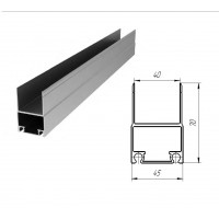 Профиль алюминиевый нижний несущий DoorHan металлик (п/м)