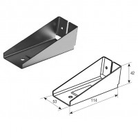 Кронштейн крепления дельта профиля DoorHan RAL9003 (шт)