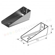 Кронштейн крепления дельта профиля DoorHan RAL9003