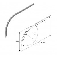 Изгиб горизонтальной направляющей DoorHan R305 H490 L=3600 (пара)