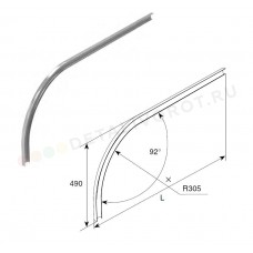 Изгиб горизонтальной направляющей DoorHan R305 H490 L=3600