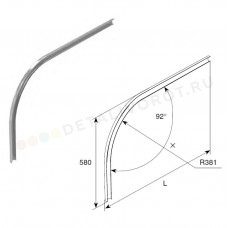 Изгиб горизонтальной направляющей DoorHan R381 H580 L=3600